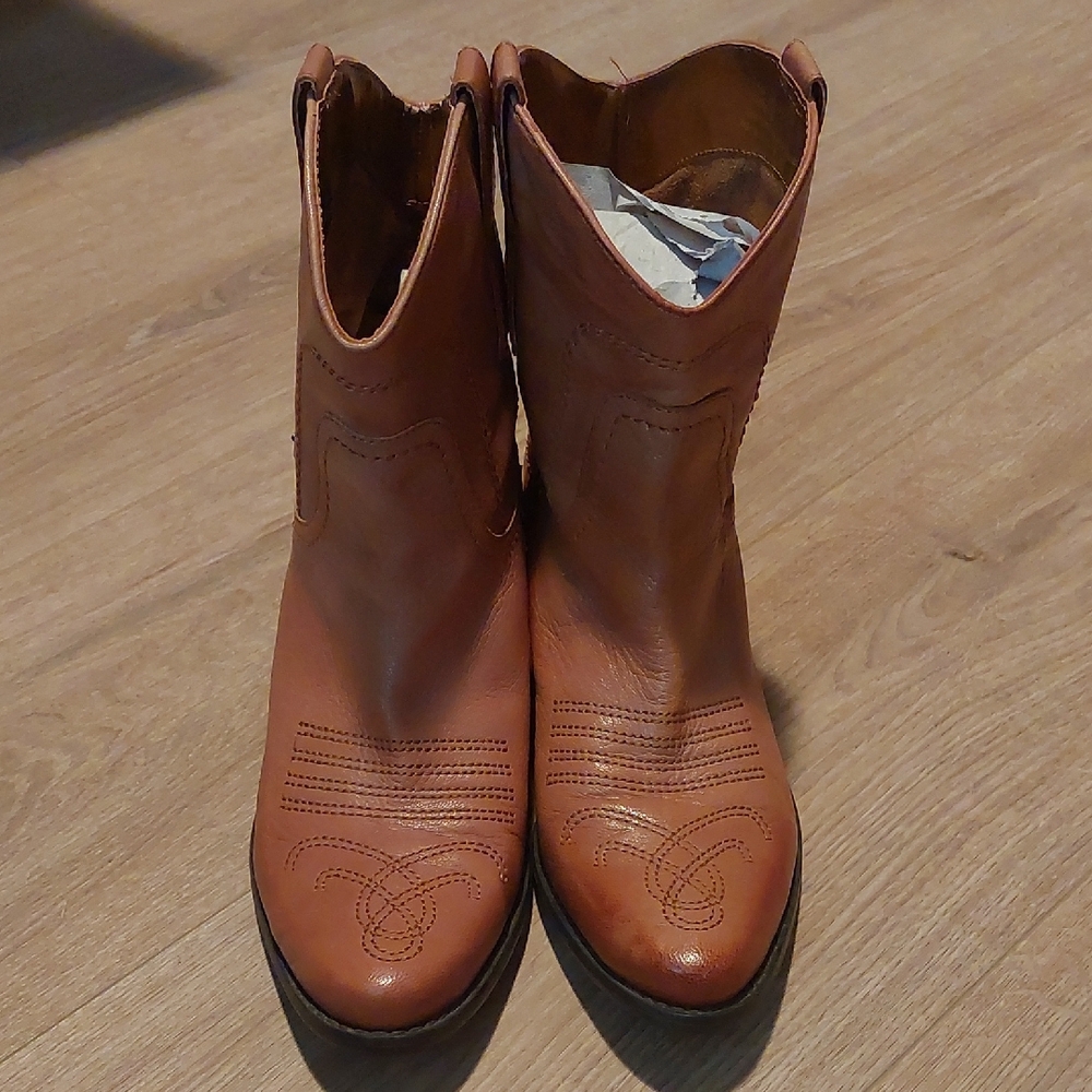 Franco Sarto Tan Ankle Booties